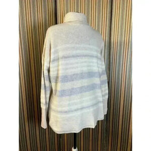 magaschoni  Sweater Cream Grayish Blue Gradient Pattern cashmere large